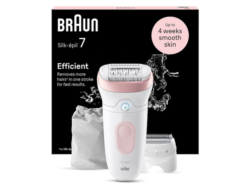 Braun Silk-épil 7 Epilator SE7-030 (hvit/flamingo) Epilator & IPL-hårfjerning