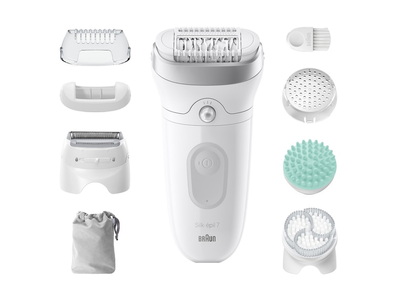 Braun Silk-épil 7 SkinSpa SE7-081 Epilator (hvit/sølv) Epilator & IPL-hårfjerning