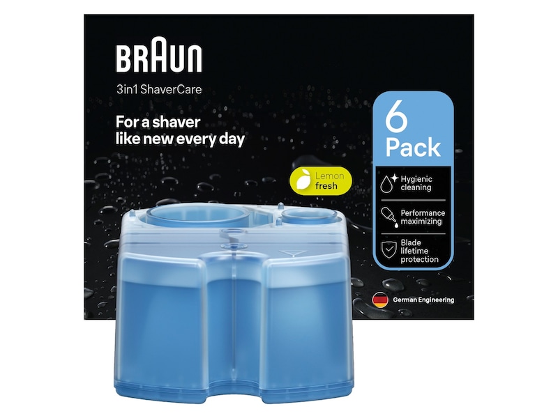 Braun 3-i-1 ShaverCare Refillpatroner for SmartCare-Stasjoner 6 stk Tilbehør til barbermaskiner