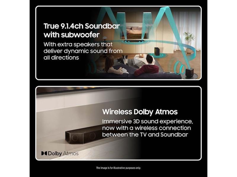 Samsung HW-Q935D soundbar med subwoofer (sort) Lydplanker