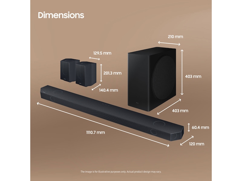 Samsung HW-Q935D soundbar med subwoofer (sort) Lydplanker