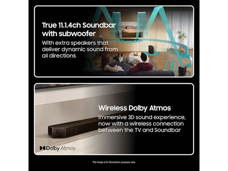 Samsung HW-Q995D soundbar med subwoofer (sort) Lydplanker