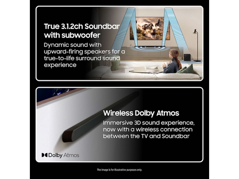 Samsung HW-S810D soundbar med subwoofer (sort) Lydplanker