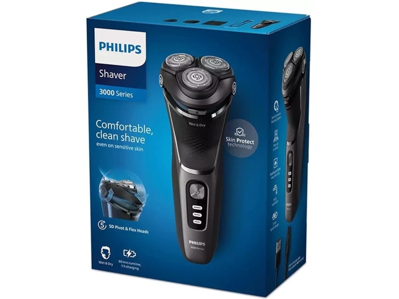 Philips Series 3000 Wet & Dry elektrisk barbermaskin S3343/13 -  Barbermaskiner - Komplett.no