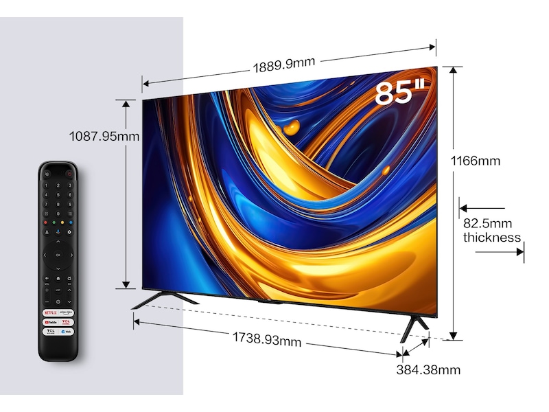 TCL 85" 85V6B 4K HDR Google TV TV-er