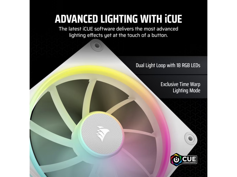 Corsair iCUE Link LX140 RGB Vifte 2pk (hvit) Vifter