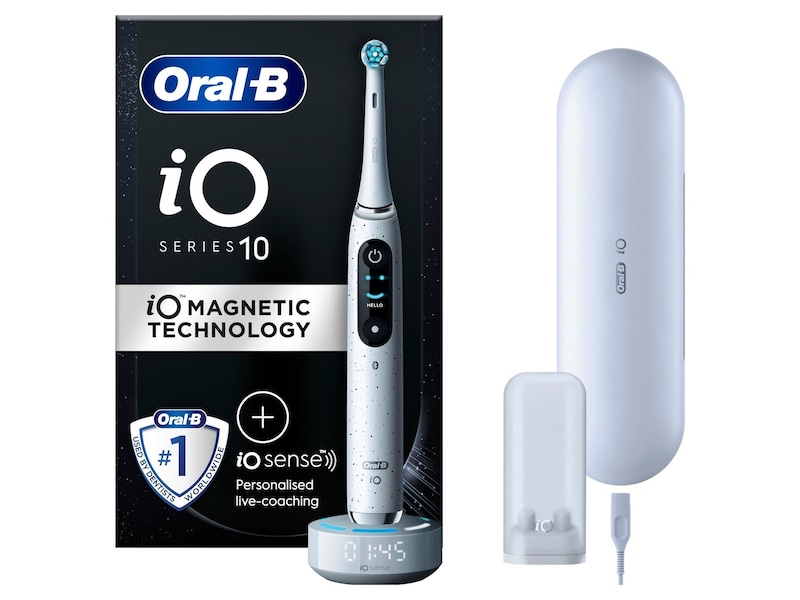 Oral-B iO 10 Elektrisk Tannbørste (stardust hvit) Elektriske tannbørster