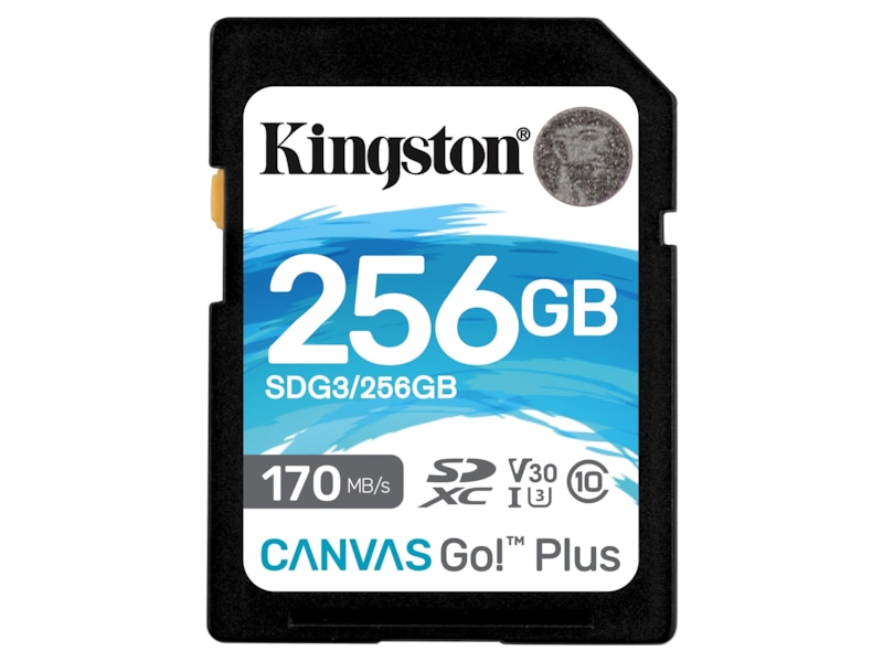 Kingston Canvas Go Plus SDXC 256GB Minnekort til foto & video