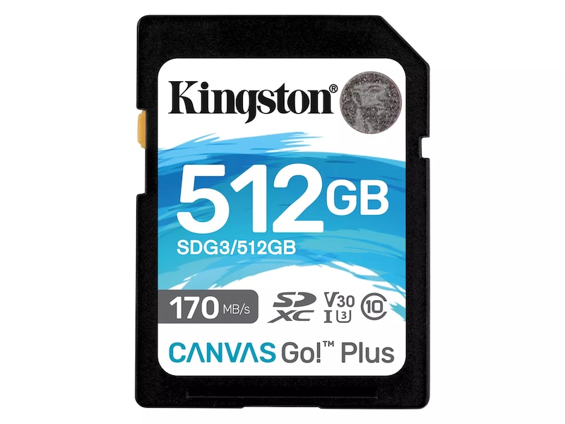 Kingston Canvas Go Plus SDXC 512GB Minnekort til foto & video