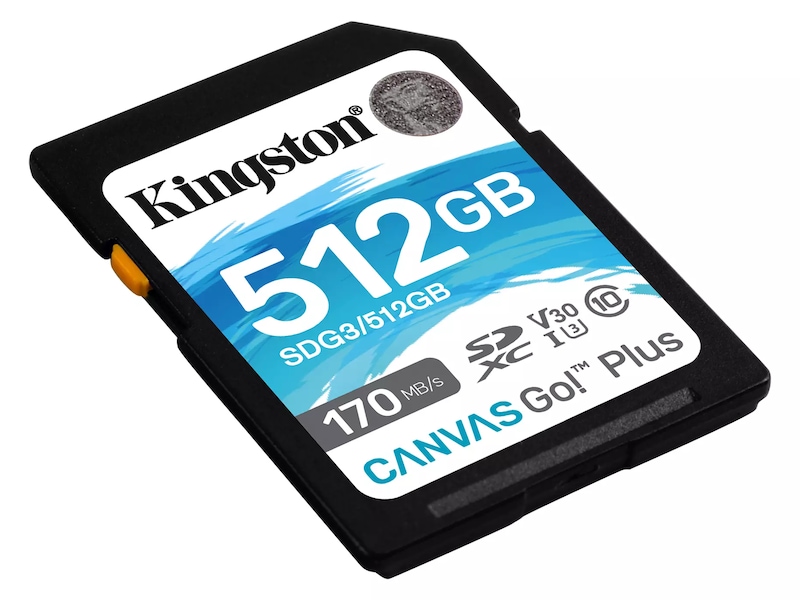 Kingston Canvas Go Plus SDXC 512GB Minnekort til foto & video