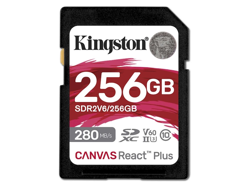 Kingston Canvas React Plus V60 256GB Minnekort til foto & video