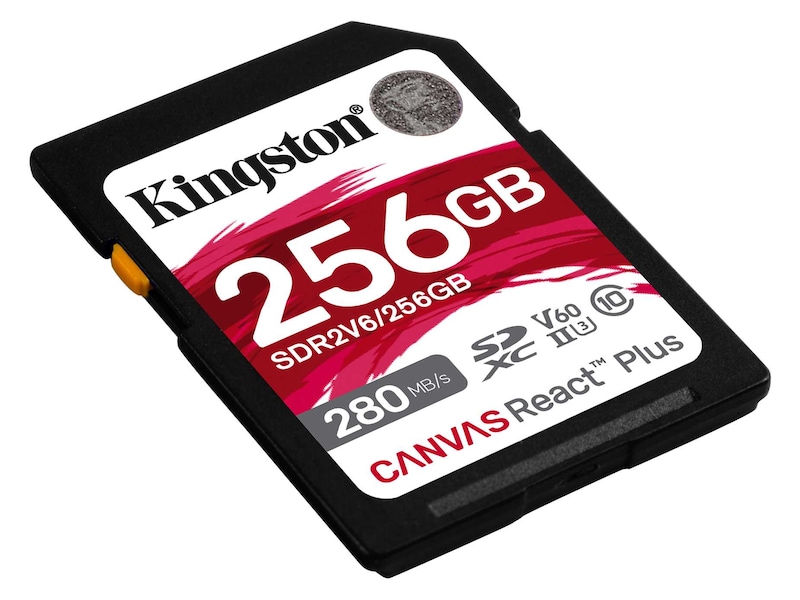 Kingston Canvas React Plus V60 256GB Minnekort til foto & video