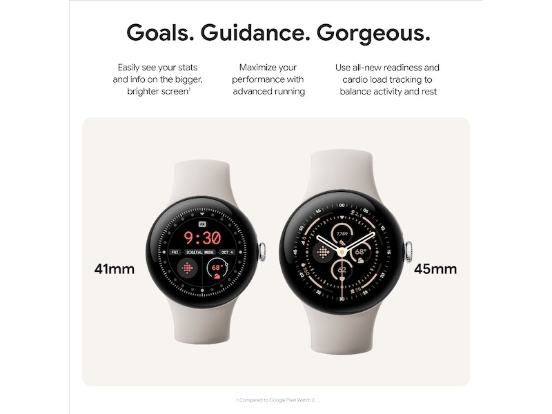 Google Pixel Watch 3 Large 45mm WiFi (obsidian) Smartklokker