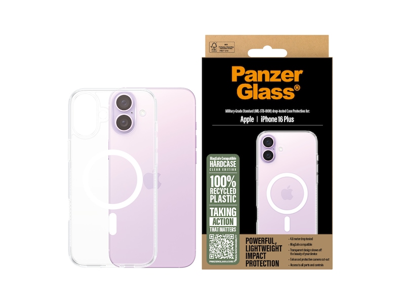 PanzerGlass iPhone 16 Plus HardCase deksel (gjennomsiktig) Mobildeksel