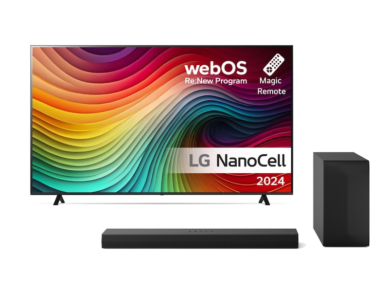 LG 43'' NANO 81 4K TV (2024) 43NANO81T6A + Lydplanke 20 - 49 tommer TV