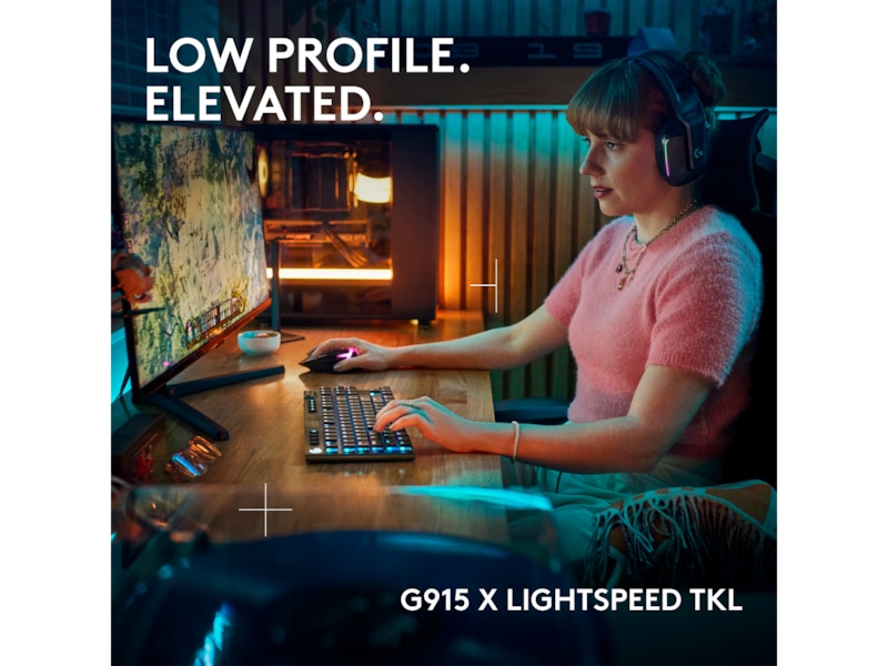 Logitech G915 X Lightspeed TKL Trådløst Gamingtastatur (sort) Gamingtastatur