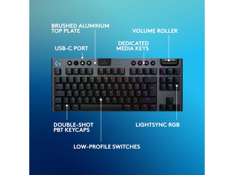 Logitech G915 X Lightspeed TKL Trådløst Gamingtastatur (sort) Gamingtastatur