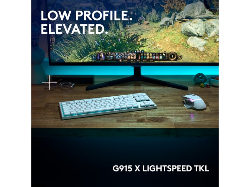 Logitech G915 X Lightspeed TKL Trådløst Gamingtastatur (hvit) Gamingtastatur