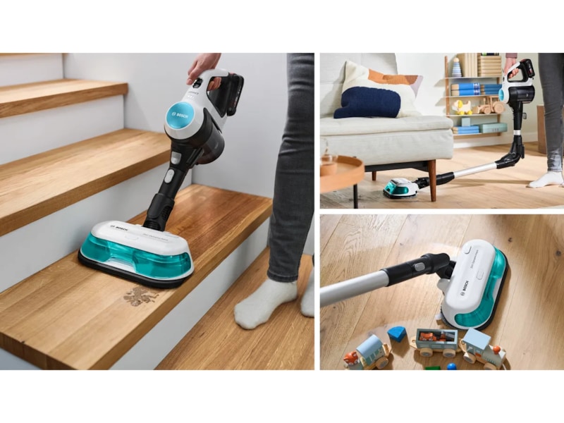 Bosch Unlimited 7 ProHygienic Aqua 2-i-1 støvsuger & mopp (hvit) Støvsugere