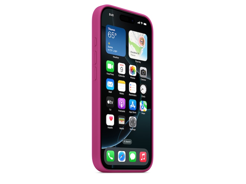 Apple iPhone 16 Pro Silikondeksel (fuksia) Mobildeksel