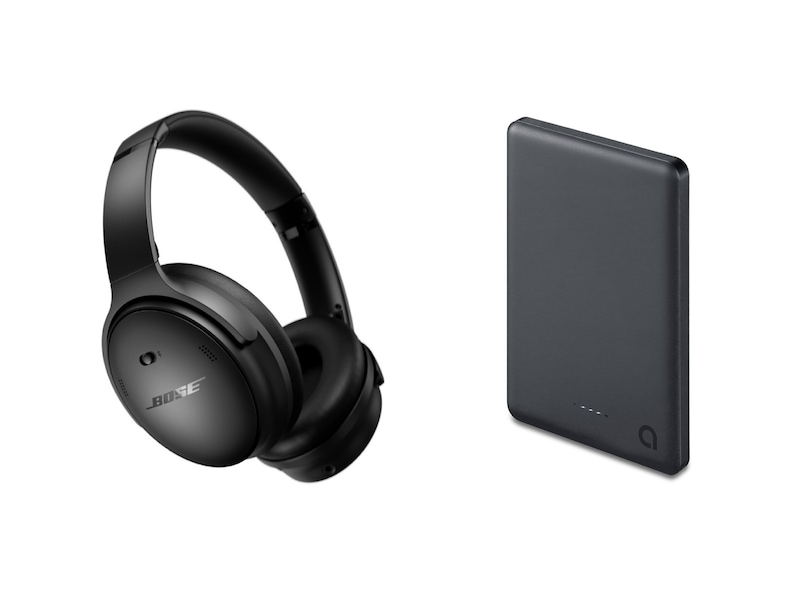 Bose QuietComfort trådløse hodetelefoner, Over-Ear (sort) + powerbank Hodetelefoner