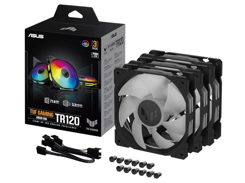 Asus TUF Gaming TR120 ARGB Vifte 3pk (sort) Vifter