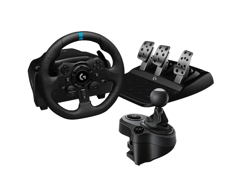 Logitech G923 og Driving Force Shifter Bundle PS/PC Ratt og pedaler