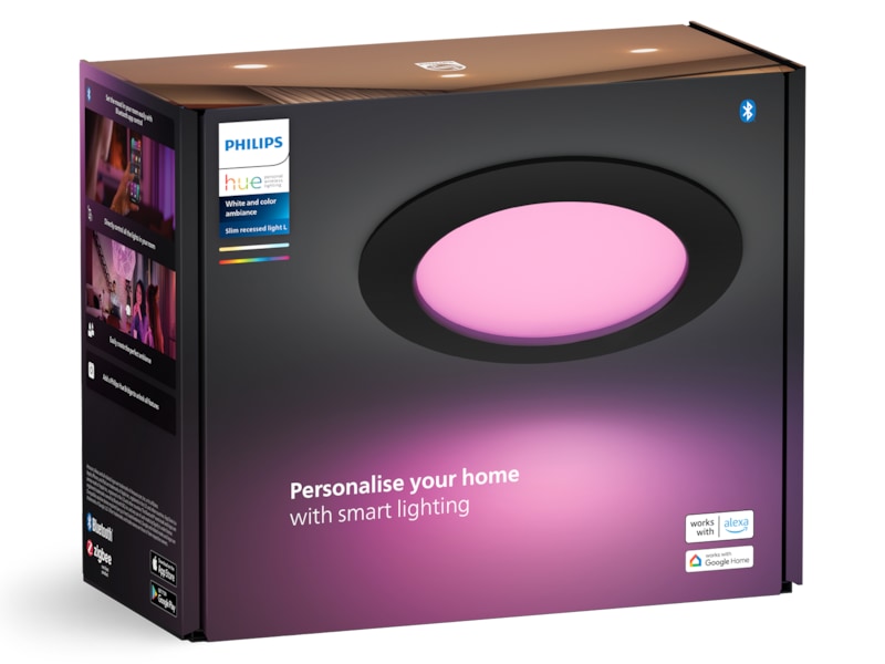 Philips Hue Slim innfelt spotlight 170 mm (sort) Taklampe