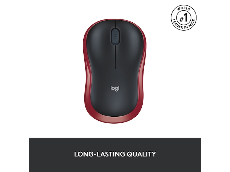 Logitech M185 Trådløs Mus Rød Mus