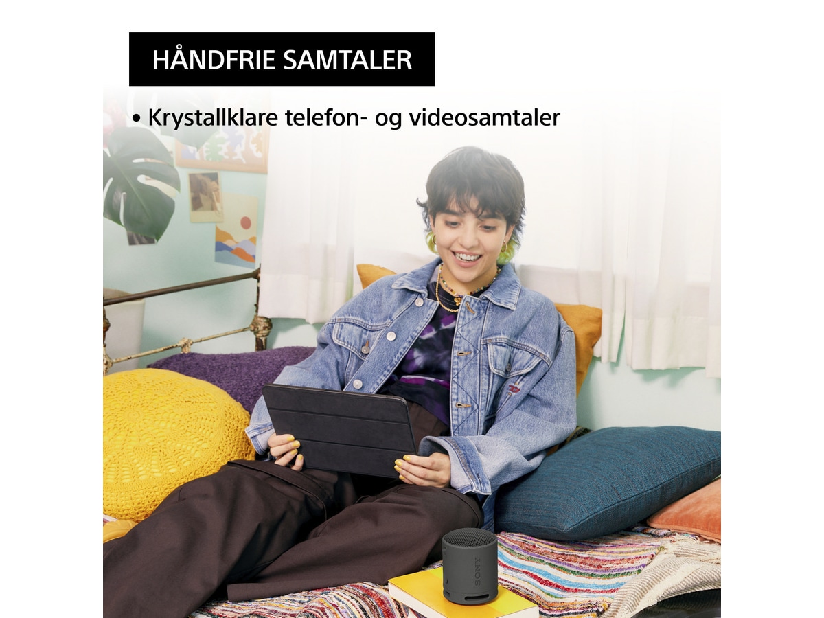 Sony SRS-XB100 Trådløs bluetooth høyttaler (grå) Trådløs / Bluetooth-høyttaler