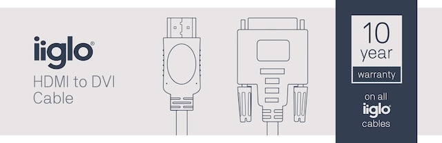 iiglo HDMI-kabel HDMI til DVI