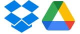 Dropbox- og Google Disk-logo