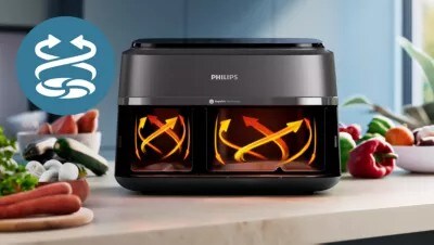 Philips Dual Basket Airfryer 9L NA352/00 (grå/copper) - Airfryer ...