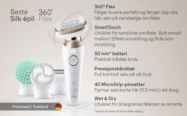 Braun Silk-épil 9 Flex 3S SkinSpa Epilator SES9-481